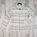 Powder Room Lightweight Full Zip Hooded Windbreaker Jacket Women's Size Medium White Photo 0