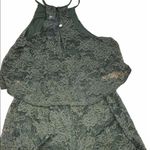 Blue Rain  size medium olive green flirty romper Photo 3