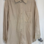H&M  Oversized Shirt Dress Button Down‎ Long Sleeve Pocket Casual Beige M Photo 0