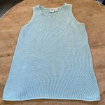 Vintage In Due Time Maternity Sz M Powder Blue Sleeveless Chunky Knit Sweater Photo 2