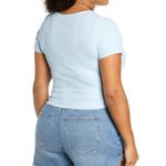 BP NWT by Nordstrom Flirty Tie Mini Thermal Crop Top - Size: Large Photo 5