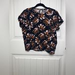  Madewell Duskblossom Shirred Short Sleeve Floral Top Photo 1