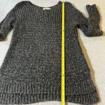 Hollister Women's Dark Gray Open Knit Sweater Size M/L Long Sleeve Pullover Photo 7