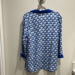 Sigrid Olsen Blue Patterned Women's Top Photo 2