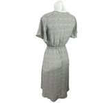 Sienna Sky  Black White Animal Print Flutter Sleeve Belted Tie Mini Wrap Dress S Photo 1