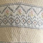 Vintage Pastel Knit Sweater 100% Cotton tennis preppy quiet luxury Large White Photo 5