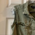Buffalo David Bitton  Green Button/Cinched Waist Vest S Photo 3