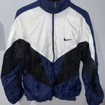 Nike Vintage‎  Track Suit Jacket Pants Blue White Black Mesh L 90s Y2K Photo 0