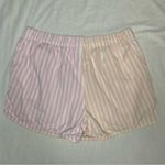 Lands' End Land’s End Pastel Pink and Peach Striped Pajama Shorts Size Medium Photo 1