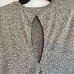 Halara  Play It My Way Athleisure Top Women NWT Md Grey High Low Hem Keyhole Back Photo 7