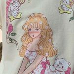 Urban Outfitters Butter Yellow Cute Coquette Girl Oversized Sweatshirt Photo 2