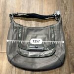 Coach Kristin Spectator Gray Leather Croc Embossed Trim Hobo Shoulder Bag EUC Photo 7