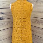 Forever 21 Golden Yellow Lace High Neck Shift Dress Photo 4