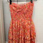 Shore Brand SHORE orange floral strapless romper  Photo 0