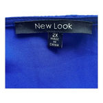 New Look ‎ Zip Up Blue Romper Shorts Roll Tab Sleeves Women Plus Size 2X Photo 6
