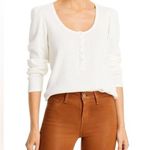 Paige Daniella White Long Sleeve Top, Size XL NWT Photo 0