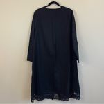 Beguile Sleepwear Black Pintuck Lace Trim Long Sleeve Cotton Shirt Dress Size 1X Photo 7