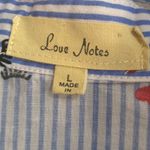 Love Note 2/$15 Love Notes Button Front Striped Shirt Size L Photo 1