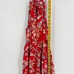 Garage Red Floral Sleeveless Elastic Waist Keyhole Halter Neck Romper Size XS Photo 9