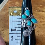 Sierra Nevada Turquoise Sterling Silver Butterfly Sunflower Ring Size 9 Blue Photo 6