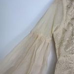 Free People  Mini Boho Dress Women Size 0 Cream Embroidered Witch Fairy Concert Photo 3