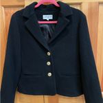 Women’s Classic Black Tailored Coat Size 6 Photo 0