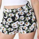 American Apparel  Black Daisy High Waisted Cuff Shorts Size 30 Photo 0