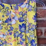 Anthropologie HD In Paris Yellow Floral Sun Garden Blouse Women's Size 0 Photo 2