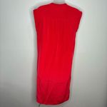 Rebecca Taylor  100% Silk Red shirt Dress size 2 simple classic Photo 2