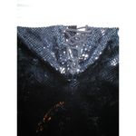 Bisou Bisou New  Michele Bohbot 6 Mini Skirt Black Snake Shimmer Lace up back 28 Photo 1