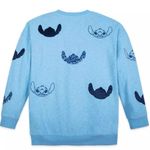 Disney Stitch Blue Icon Pullover Sweatshirt Women Lilo & Stitch Size XS Embroidered Photo 1