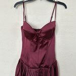 House Of CB  'Beau' Wine Pleated Midi Dress NWOT XS Photo 5