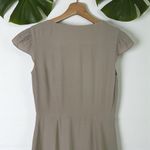 Aritzia Wilfred Capulet Cap Sleeve Button Front Dress in Beige Photo 7
