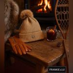 Michael Kors Camel Knit Beanie with Faux Fur Pom – NWT Photo 1