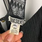 Quiksilver Quicksilver Black Crinkle Lace Strap Mini Dress Blouse with Pockets‎ Photo 3