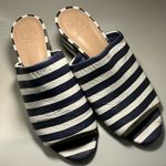 Tory Burch A Rare HTF  Salinas Slip On Blue And White Striped Heels Shoes US6 Photo 1