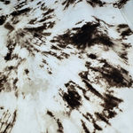 Calvin Klein  Brown Cream Tie Dye Short Sleeve Stretchy Pullover Blouse Size M Photo 3