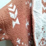 Knox Rose  Geometric Print Open Front Cardigan in Brown Photo 3