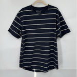 Bylt Striped Drop Cut Lux Shirt Women Small Black Short Sleeve Tee Athletic Photo 0