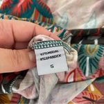 Rachel Pally Peacock Print Halter Tank Top Multicolor (Small) Art to Wear Boho Photo 5