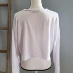 Love j Thank You White Red Enjoy Slit Cuts Crop Pullover Sweatshirt Size L Photo 1