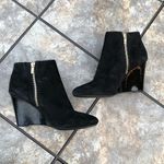 Calvin Klein  Charlaine Black Suede Wedge Pointed Toe Ankle Booties 9.5 Photo 9