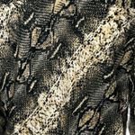 Kate by Laltramoda‎ Shirt Womens Medium Black Cream Snake Print Surplice Blouse Photo 5
