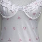 Adorable Mesh Heart Babydoll Slip Dress White Size undefined Photo 5