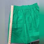 J.Crew Size 6 Linen Cotton Green Mini Skirt Pull On Elastic Waist City Skirt Photo 9