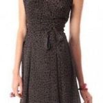 Kirna Zabete at Target Faux Wrap Dress Gray Animal Print Size 6 Photo 1