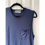 T by Alexander Wang Overlap MIDI Dress Blue Photo 3