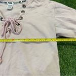 Victoria's Secret Victoria’s Secret Pink Lace Up Crewneck Photo 5