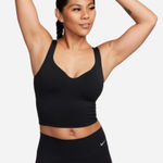 Nike  NWT Alate Lightweight Padded Sewn In Pads Sports Bra Dri Fit Black Size M Photo 0