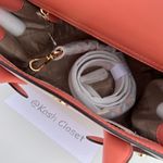 Michael Kors Carmen Medium Color-Block Saffiano Leather Belted Satchel Photo 7